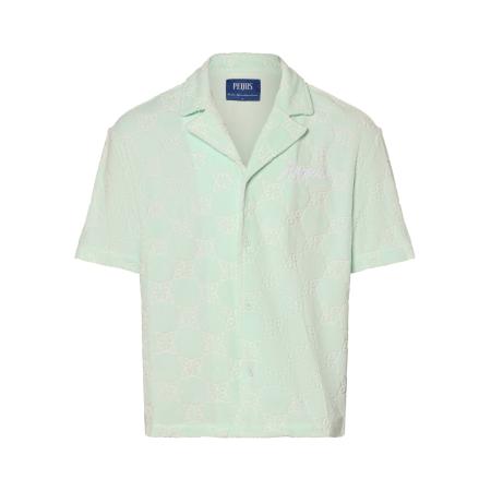 Pequs Pequs Overhemd mintgroen / wit