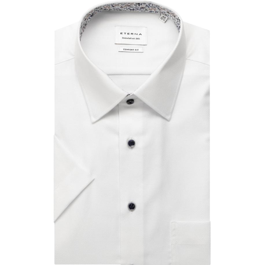 ETERNA Overhemd Korte mouw wit Wit