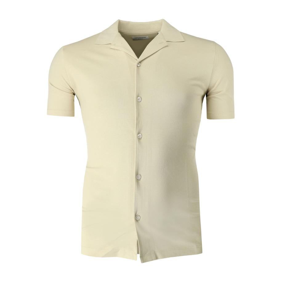 Lindbergh Overhemd Korte mouw lichtbruin Bruin