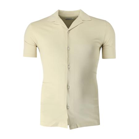 Lindbergh Overhemd Korte mouw lichtbruin