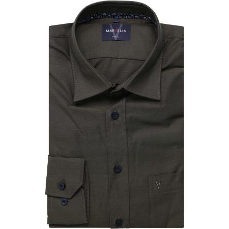 Marvelis Casual Overhemd grijs-groen, Faux-uni