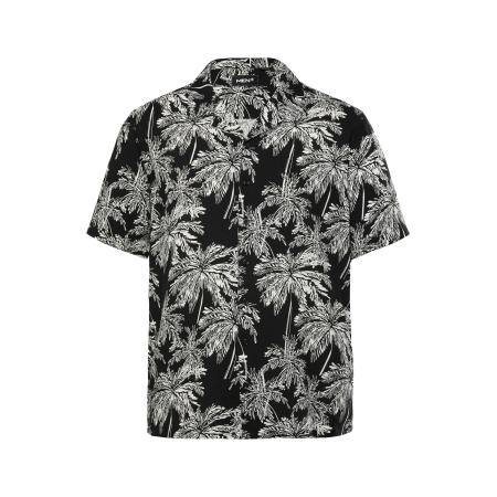 men plus Men Plus Overhemd pasteelgeel / zwart