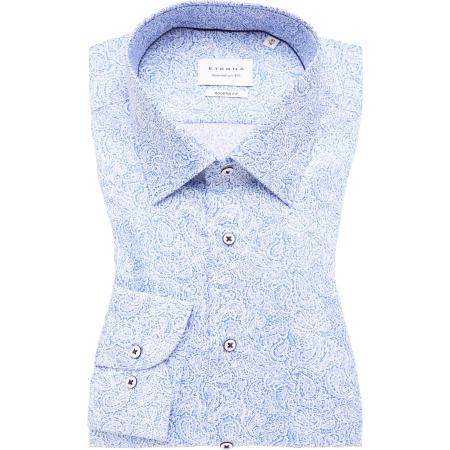 ETERNA Overhemd hemelsblauw, Bedrukt