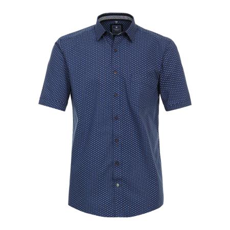 Redmond Casual Overhemd Korte mouw blauw