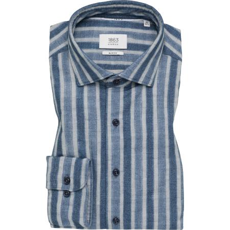 ETERNA 1863 Overhemd blauw, Gestreept