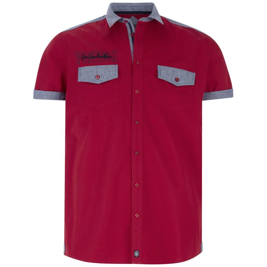 jan vanderstorm Jan Vanderstorm Overhemd Herkko grijs / rood -