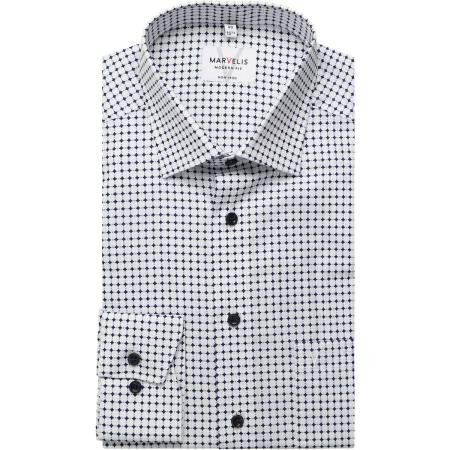 Marvelis Overhemd blauw, Bedrukt