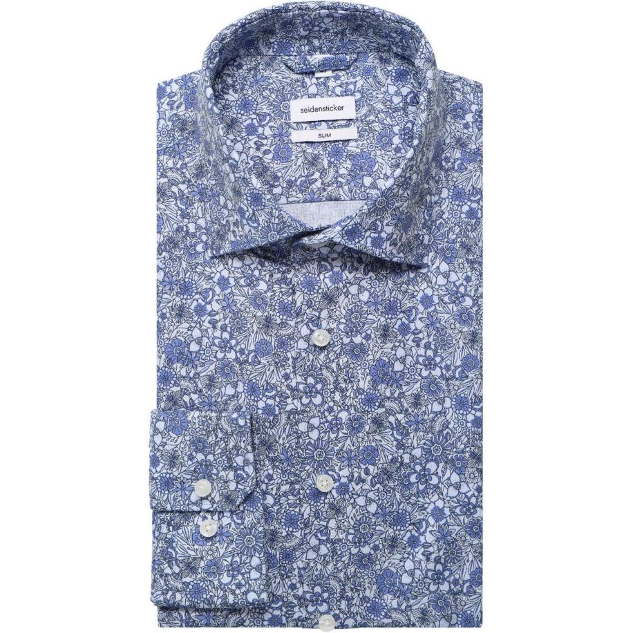 Seidensticker Overhemd lichtblauw, Motief Blauw