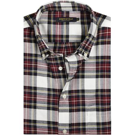 Steppin' Out Flanel Overhemd Ruit Zwart Rood