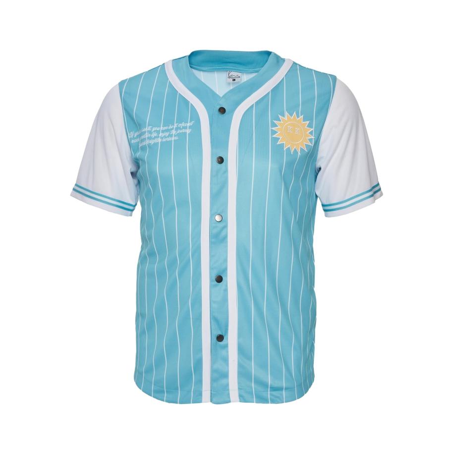 Karl Kani Karl Kani Overhemd turquoise / lichtgeel / zwart / wit -