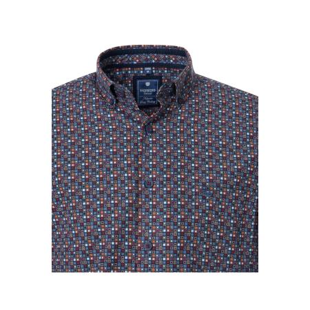 Redmond Casual Overhemd rood, Bedrukt