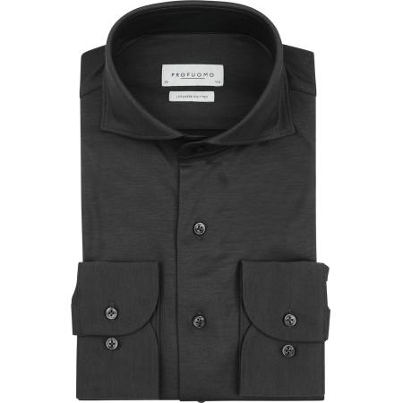 Profuomo Japanese Knitted Overhemd Antraciet