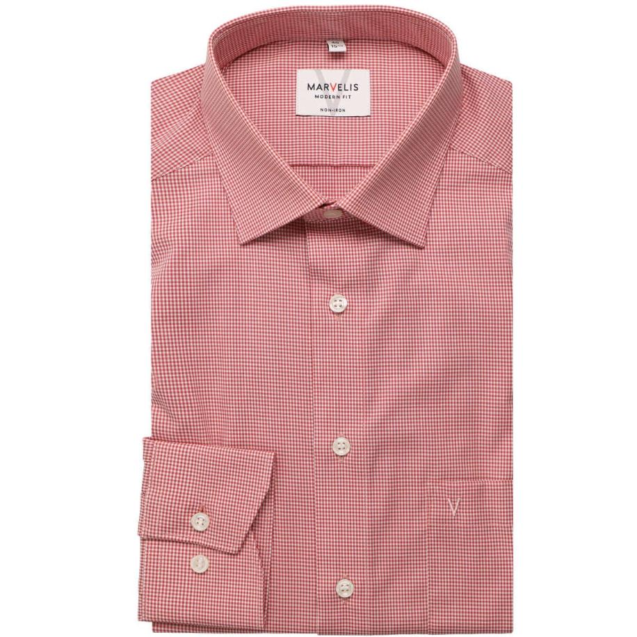 Marvelis Overhemd rozenhout, Vichy ruit Roze