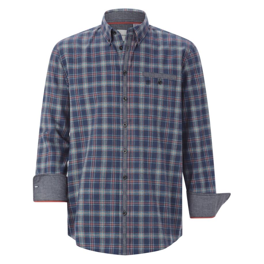 BABISTA BABISTA Overhemd Ilan blauw / bruin / wit -