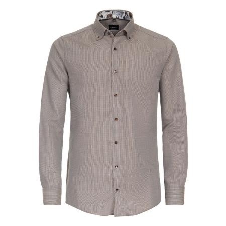 Venti Overhemd bruin, Faux-uni