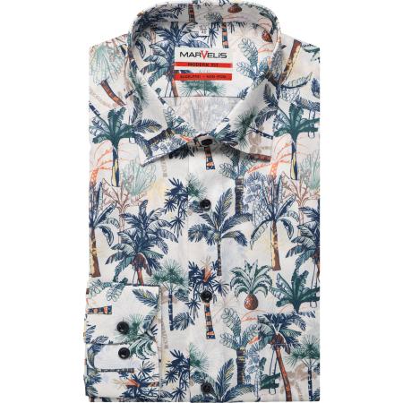 Marvelis Overhemd wit, Bedrukt