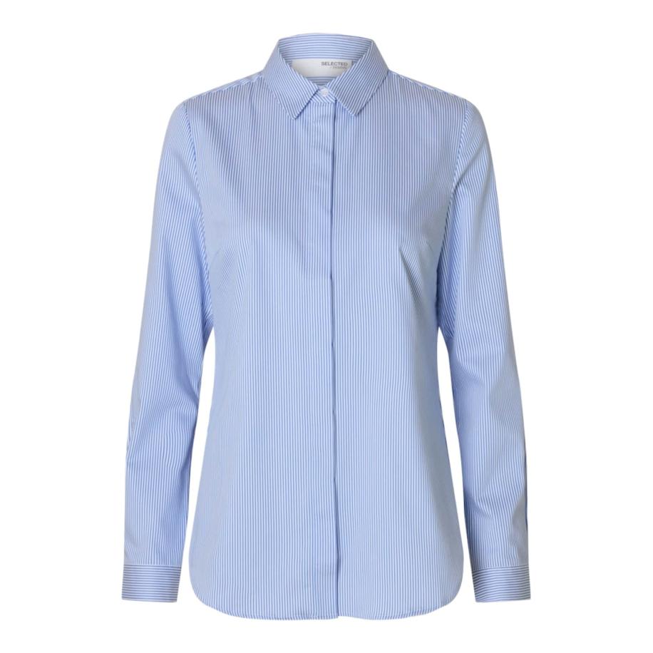 Selected SELECTED Blouse ROMIE lichtblauw / wit -