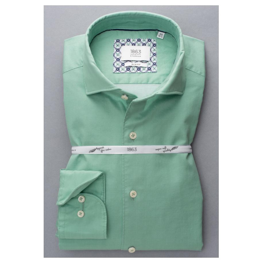 ETERNA 1863 Overhemd lichtgroen, Effen Groen