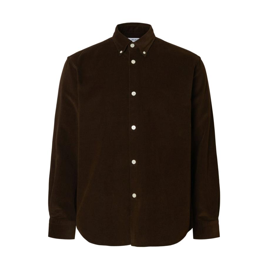Selected SELECTED Overhemd SLHDANNI donkerbruin -
