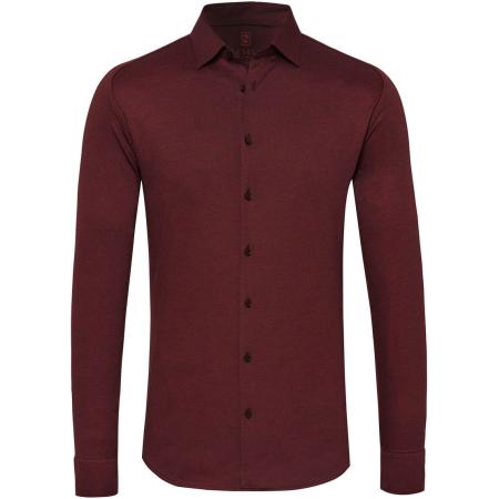 Desoto Overhemd Strijkvrij Modern Kent Donkerpaars