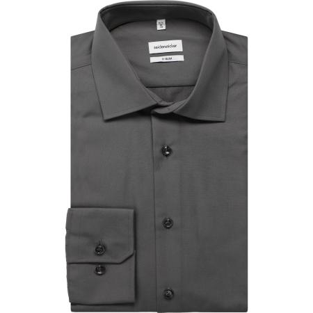 Seidensticker Overhemd antraciet, Effen