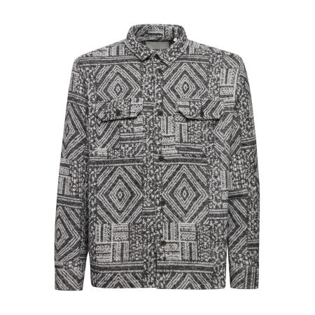 Solid !Solid Overhemd stone grey / zwart