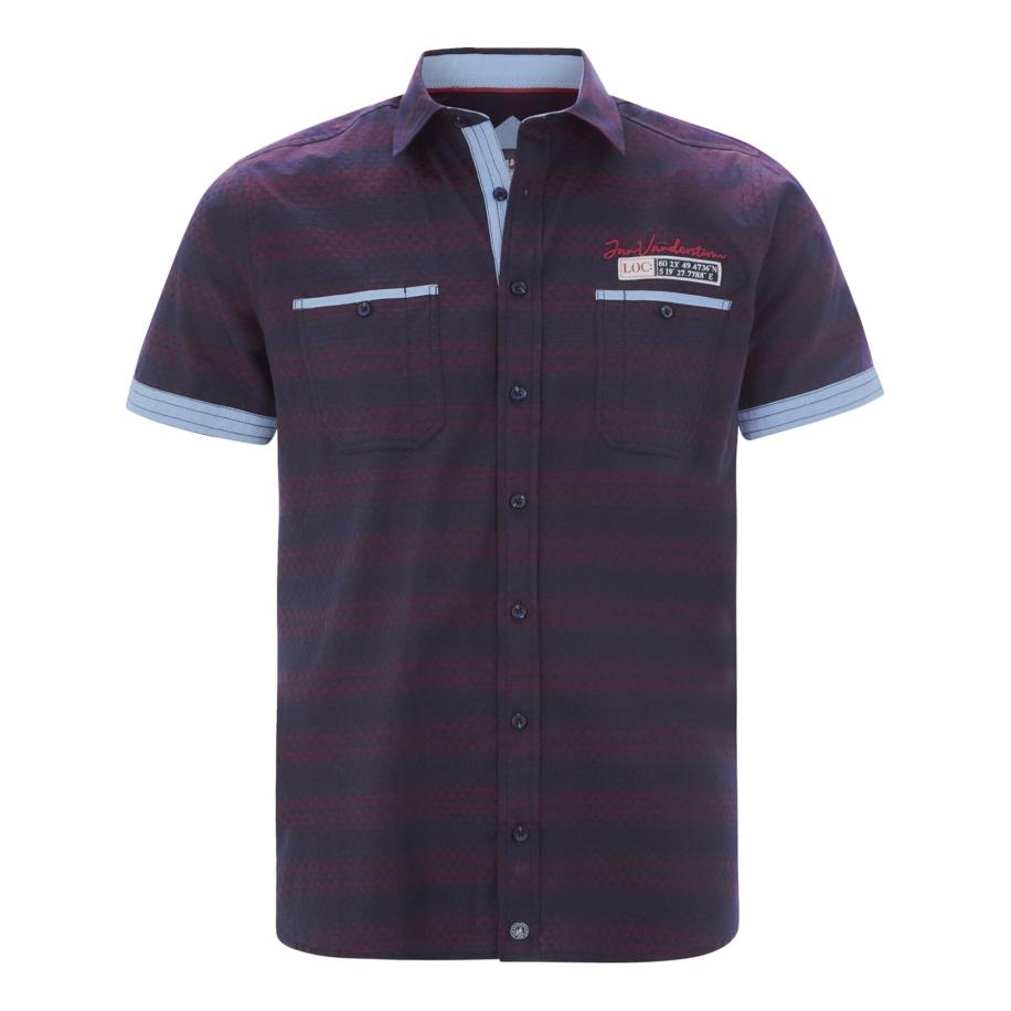 jan vanderstorm Jan Vanderstorm Overhemd Leikvard blauw / marine / mauve / donkerrood / wit -
