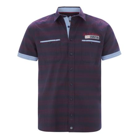 jan vanderstorm Jan Vanderstorm Overhemd Leikvard blauw / marine / mauve / donkerrood / wit