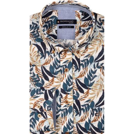 Giordano Overhemd Korte mouw blauw