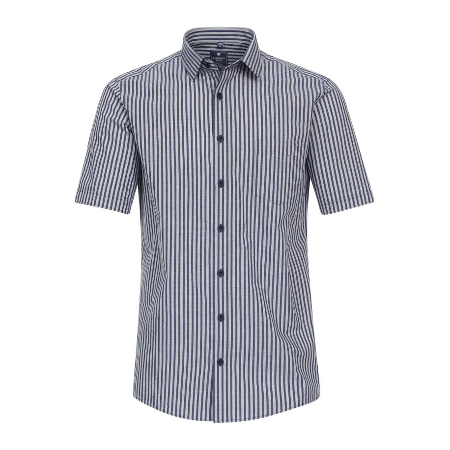 Redmond Casual Overhemd Korte mouw blauw Blauw
