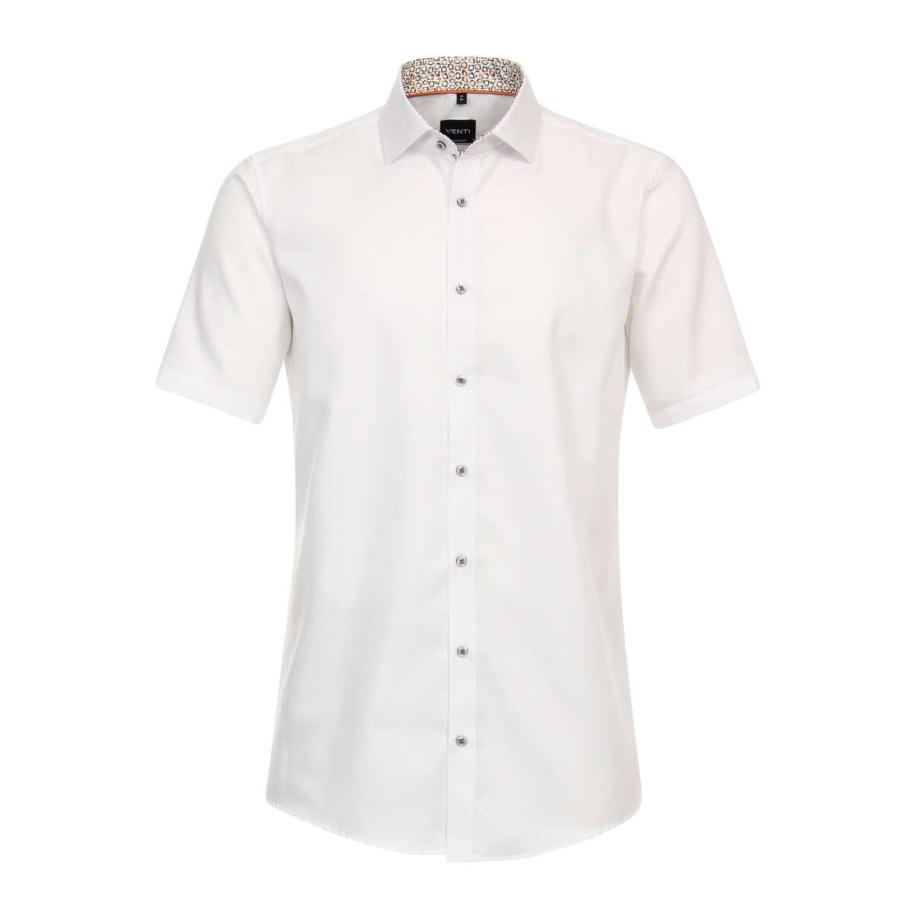 Venti Overhemd Korte mouw wit Wit