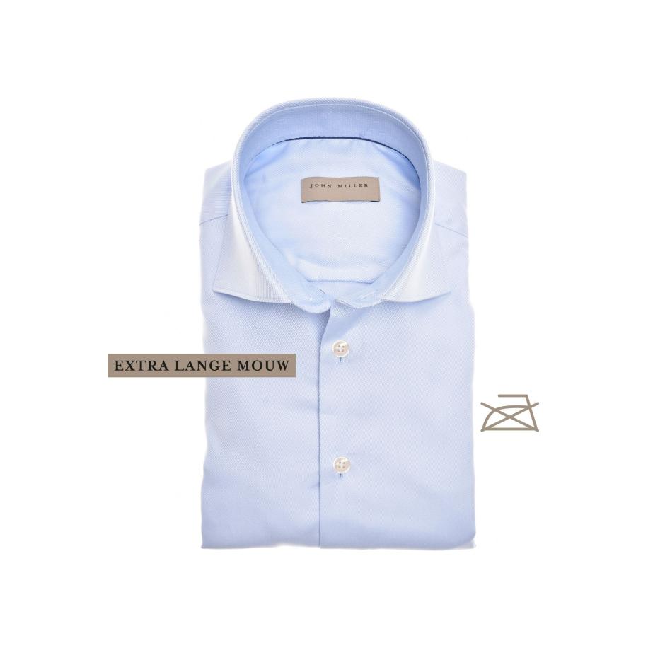 John Miller Overhemd ML7 (72CM+) lichtblauw Blauw