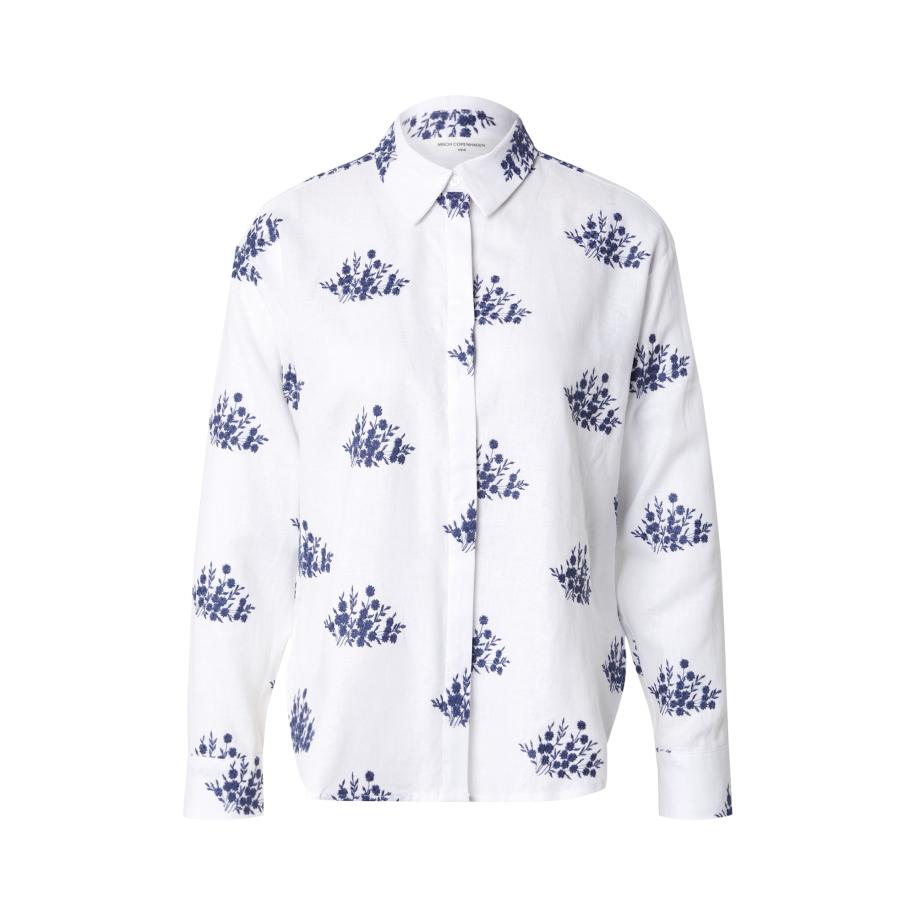 MSCH Copenhagen MSCH COPENHAGEN Blouse Ryan Conella blauw / wit -