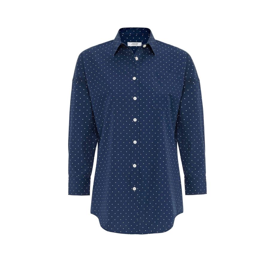 By Diess Collection By Diess Collection Overhemd donkerblauw / wit -