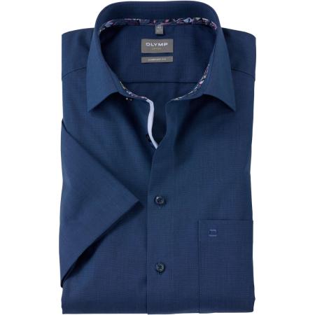 OLYMP Luxor Overhemd Korte mouw marine