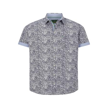 Charles Colby Overhemd Korte mouw blauw