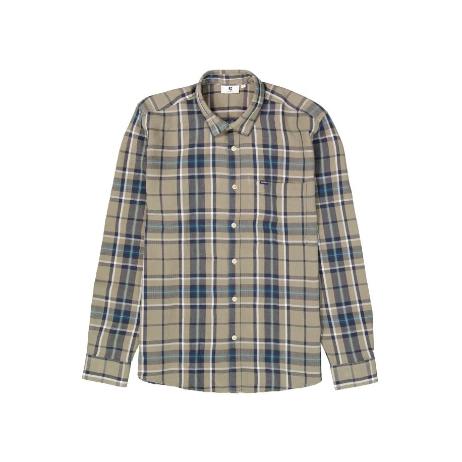 Garcia GARCIA Overhemd navy / bruin / offwhite -