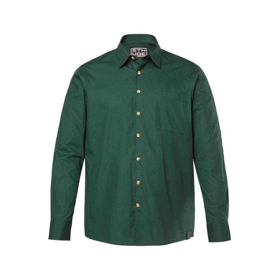 STHUGE STHUGE Overhemd geel / donkergroen -