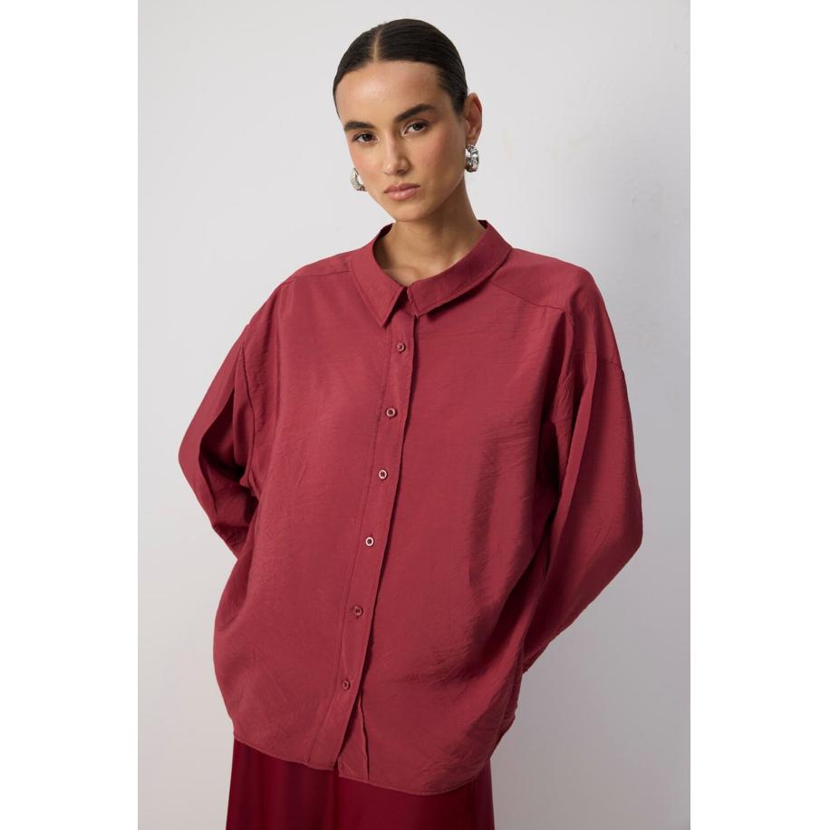 Touche Prive Touche Prive Blouse wijnrood -