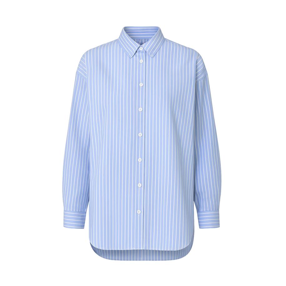 Touche Prive Touche Prive Blouse azuur / wit -