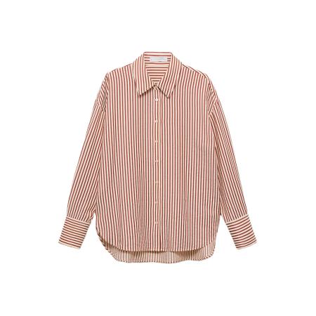 Mango MANGO Blouse SAL lichtbeige / donkeroranje