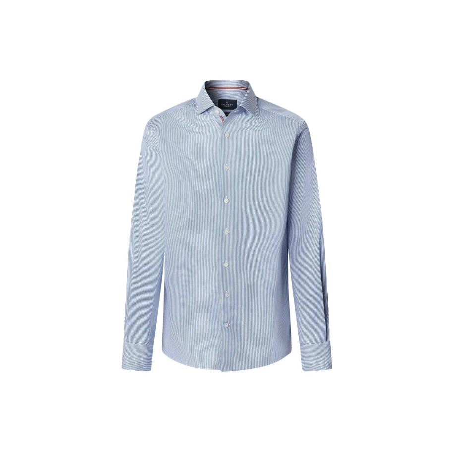 Hackett London Hackett London Overhemd Bengal blauw / wit -