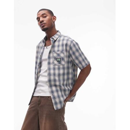 Ripcurl - Raw Energy - Geruit overhemd met korte mouwen in beenwit
