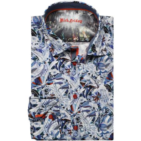 Rich Friday by Jupiter Overhemd blauw, Motief
