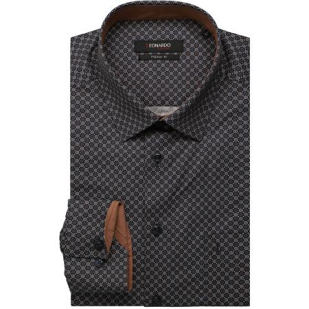 Leonardo by Jupiter Overhemd bruin, Motief