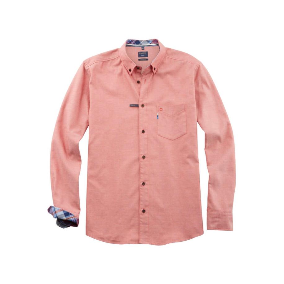 OLYMP Casual Overhemd rood, Effen Rood