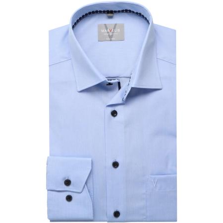 Marvelis Overhemd blauw, Effen