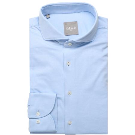fakts Leisure Overhemd lichtblauw, Effen