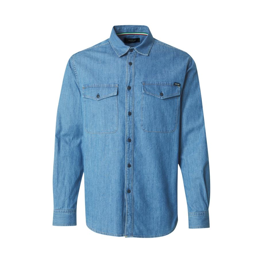 Replay REPLAY Overhemd blauw denim -