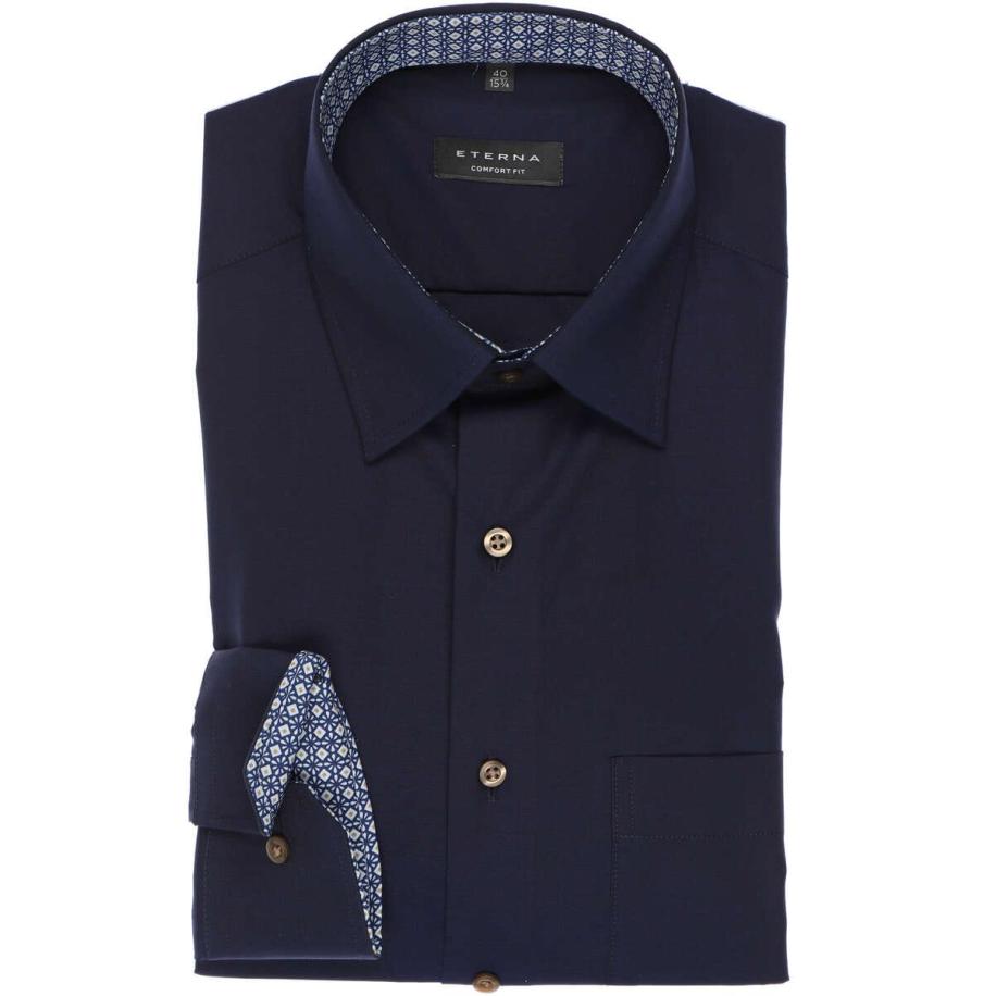 ETERNA Overhemd Extra kort (ML5) donkerblauw Blauw